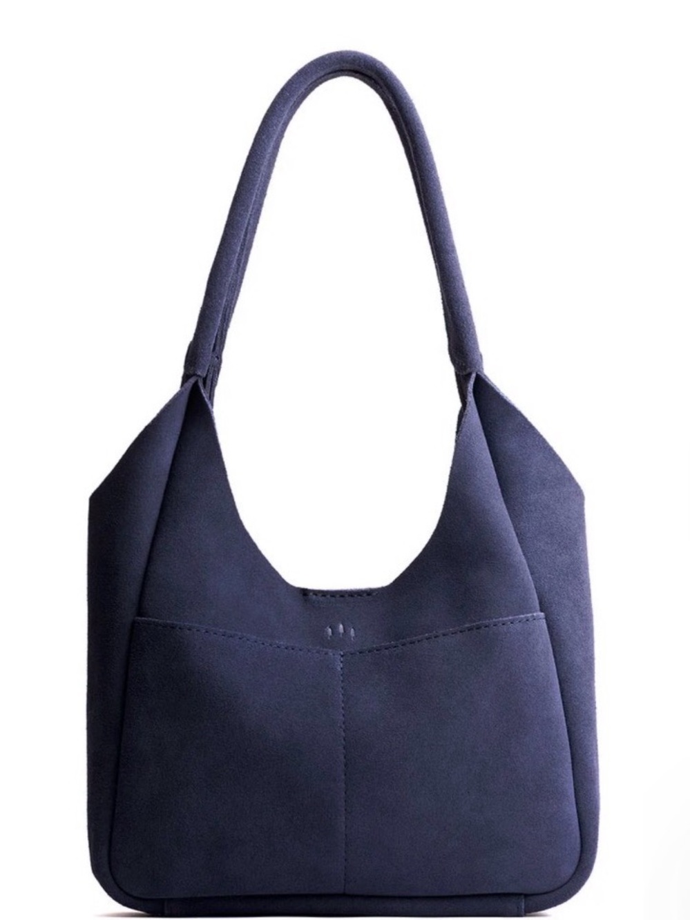 Portland Leather Large Madison Shoulder Bag - Alaska Blue Suede